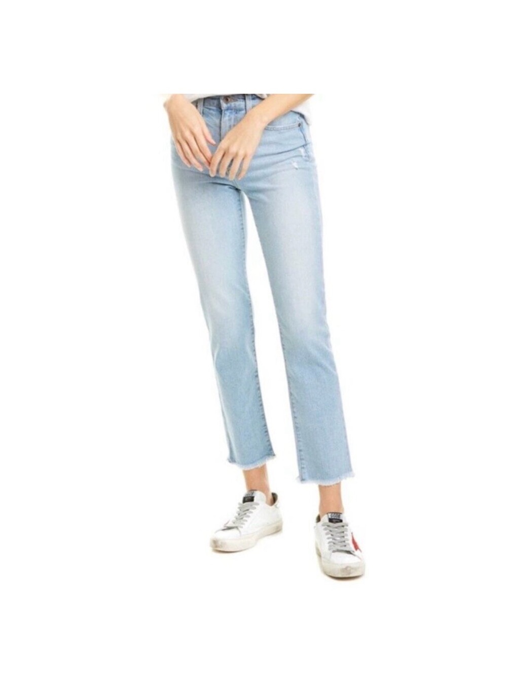 Joe’s Jeans high rise distressed straight leg jeans in Size 24”